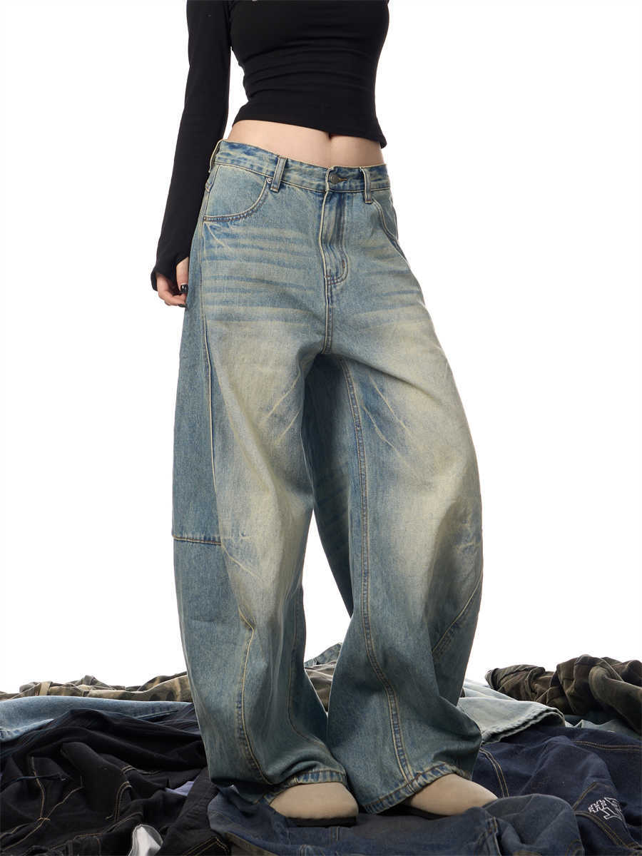 Acid Wash Worn Jeans unisex