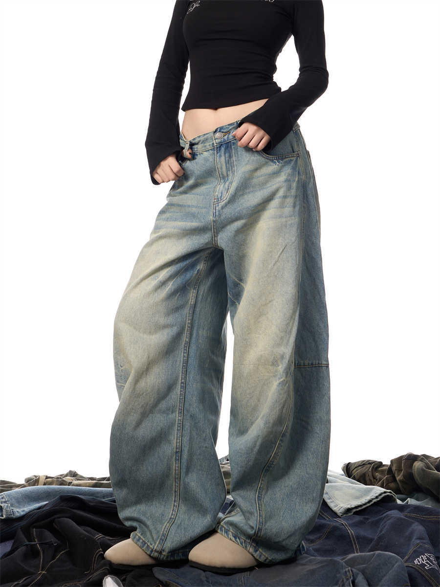 Acid Wash Worn Jeans unisex