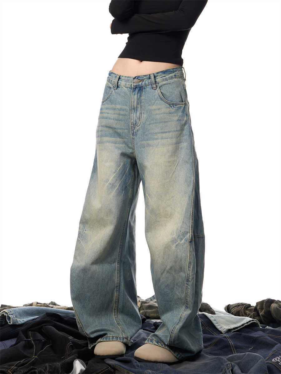 Acid Wash Worn Jeans unisex