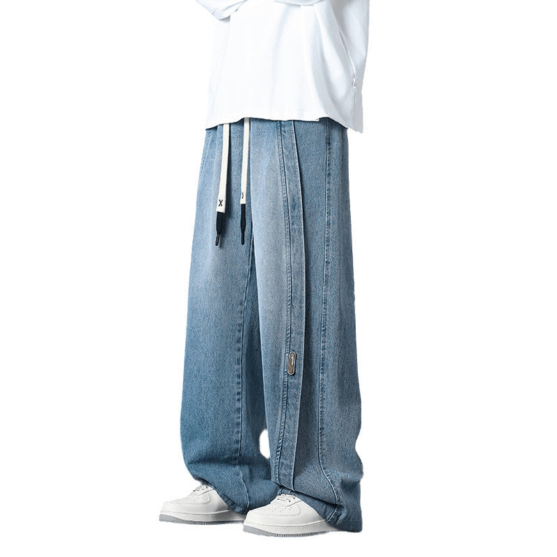 Patchwork Washed Oversized Jeans