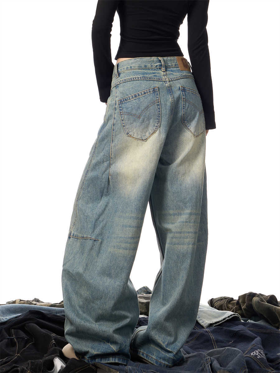 Acid Wash Worn Jeans unisex